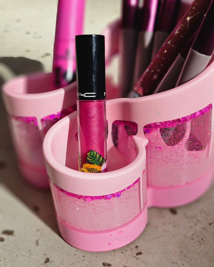 Neon pink brush/pen holder