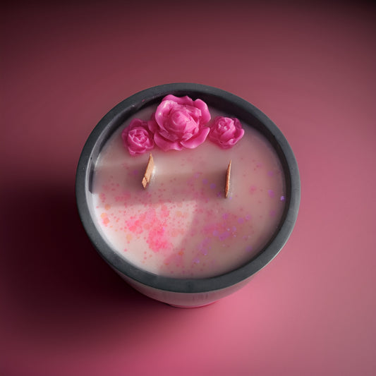 Neon Pink Terrazzo Candle