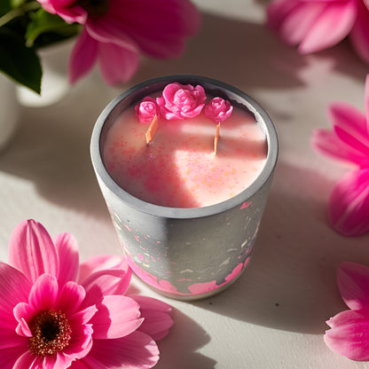 Neon Pink Terrazzo Candle
