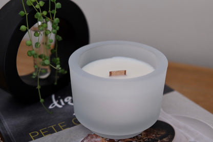 Frosted White Soy Wax Candle