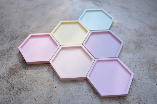 Pastel Hexagon Trinket Dish