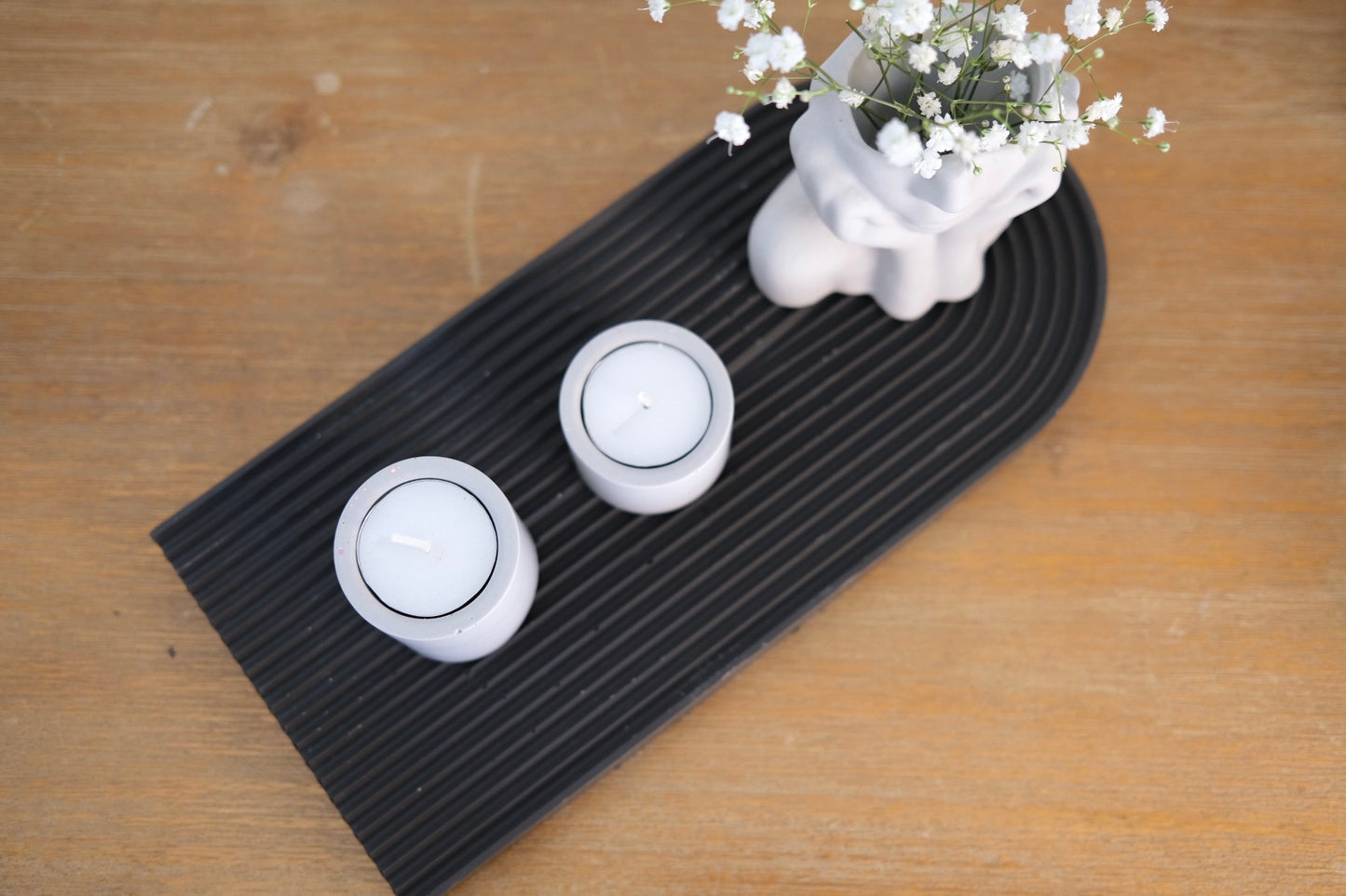 Tealight Candle Holders- Grey