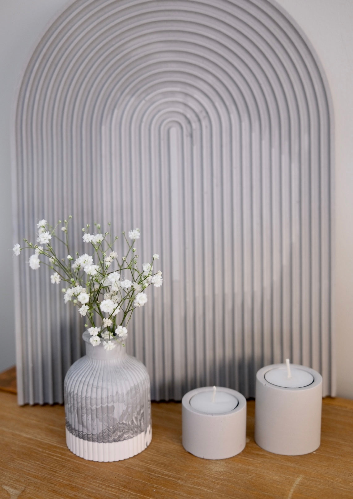 Tealight Candle Holders- Grey