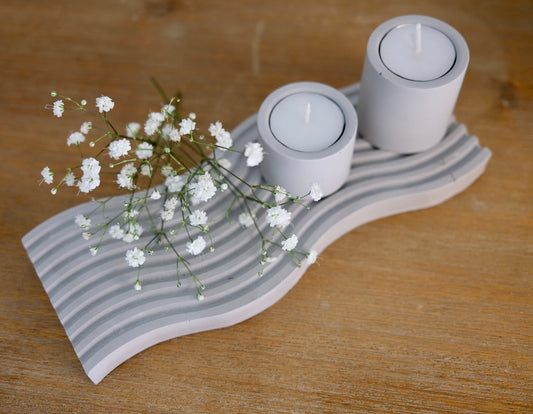 Tealight Candle Holders- Grey