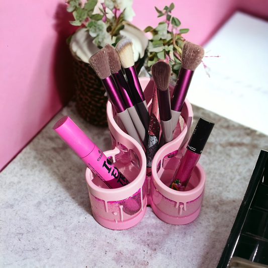 Neon pink brush/pen holder