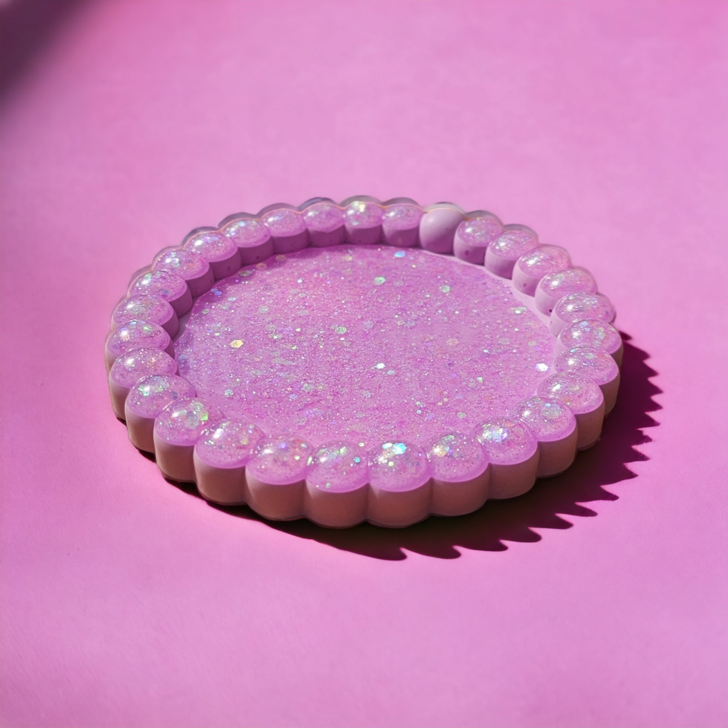 Neon purple jelly dish