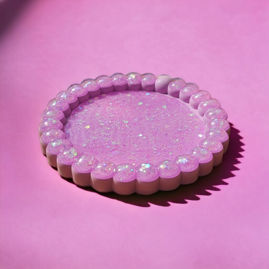 Neon purple jelly dish