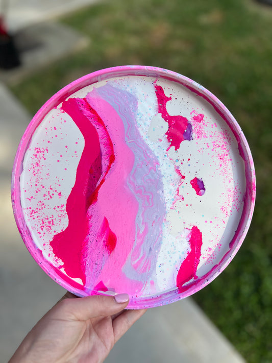 Neon Pink & Purple Epoxy Mix Tray